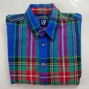 Gap Vintage Thick Cotton Multi Color Plaid Flannel